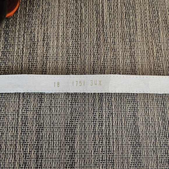 Vintage Belt Floral Skinny 1960s 60s New Old Stock Green Gold Cream MCM S M - Picture 6 of 8